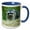 Blue/White, variant on 3drose, San Juan Island, Wa, Usa. Common Raccoon,walking in a Field., 11oz Magic Transforming Mug