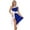 Blue-A, variant on CHICTRY Womens Color Block Irregular Split Hem Lyrical Praise Dance Dress Dancewear Blue M