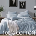 thumbnail image 3 of Swift Home  Premium Cotton Prewashed Chambray Duvet Cover Set Bed Linen - Comforter/Duvet Insert Not Included Dusty Lavender Twin - Twin XL, Twin 2, 3 of 5