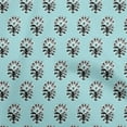 thumbnail image 1 of oneOone Velvet Turquoise Blue Fabric Block Sewing Material Print Fabric By The Yard 58 Inch Wide, 1 of 7