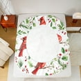 thumbnail image 6 of jejeloiu Northern Cardinal North American Songbird Happy Christmas Queen Sheet Set,Ultra Soft Kids Bedding,4-Piece, 6 of 7