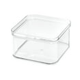 thumbnail image 5 of iDesign Crisp BPA-Free Plastic Stackable Refrigerator Square Storage Bin, Clear, 6.32" x 6.32" x 3.76", 5 of 7