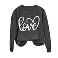 thumbnail image 4 of Meichang Chandail en Molleton de la Saint-Valentin pour Femmes, Col Rond, Graphique Cœur d'Amour, Coupe Ample, Manches Longues, Mignon, 4 of 4