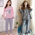 thumbnail image 4 of KEINXS Cartoon Printed Long-sleeved Women‘s Pajamas Set Three Cat Print O-neck Pajamas + Sleep Pants cat pajamas trousers pajamas sleep pants home clothes women‘s wear pajamas suits, 4 of 4