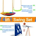 thumbnail image 6 of Swing Sets for Outside,A-Frame Swing Set with Basketball Hoop & Soccer Goal, 6 of 9