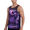 thumbnail image 2 of Pofeuu Purple Hippo In Water Print Men's Workout Tank Tops Sleeveless Muscle Gym Shirt Quick Dry-3X-Large, 2 of 7