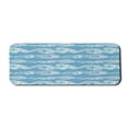 thumbnail image 1 of Nautical Computer Mouse Pad, Horizontally Arranged Sea Waves Splashes, Rectangle Non-Slip Rubber Mousepad Large, 31" x 12" Gaming Size, Sea Blue Pale Teal, by Ambesonne, 1 of 2
