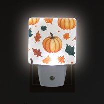 Yayeee LED Night Light for The Home Plug in With Light Sensors 2 Pack, Pumpkins Pattern