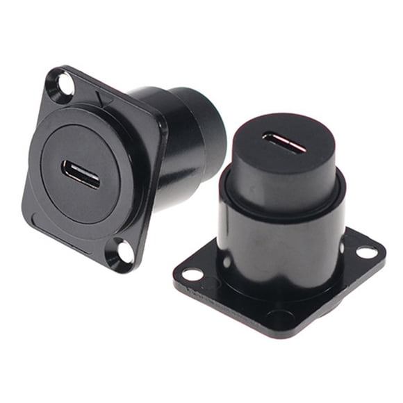 2pcs Type-C Panel Mount Connector Thru Coupler Female to Female Module Converter