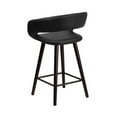 thumbnail image 4 of Home Square 24" Faux Leather Vinyl Upholstery Counter Stool in Black - Set of 2, 4 of 5