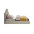 thumbnail image 6 of Meridian Furniture Lily Solid Wood and Tufted Velvet King Bed in Cream, 6 of 7