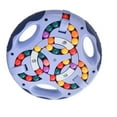 thumbnail image 3 of Rompecabezas de ejercicio de pensamiento de doble cara con frijoles giratorios para dedo, juguete de descompresión de frijoles giratorios azul, 3 of 12
