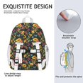 thumbnail image 5 of Black Sunflower Backpack for School,Cute School Bag,Schoolbag with Adjustable Shoulder Straps & Padded Back,15"x11.42"x5.5", 5 of 6