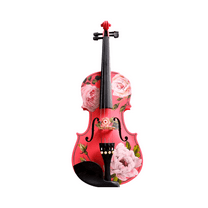 Rozanna's Rose Delight Pink Violin Outfit w Pearl fine tuners