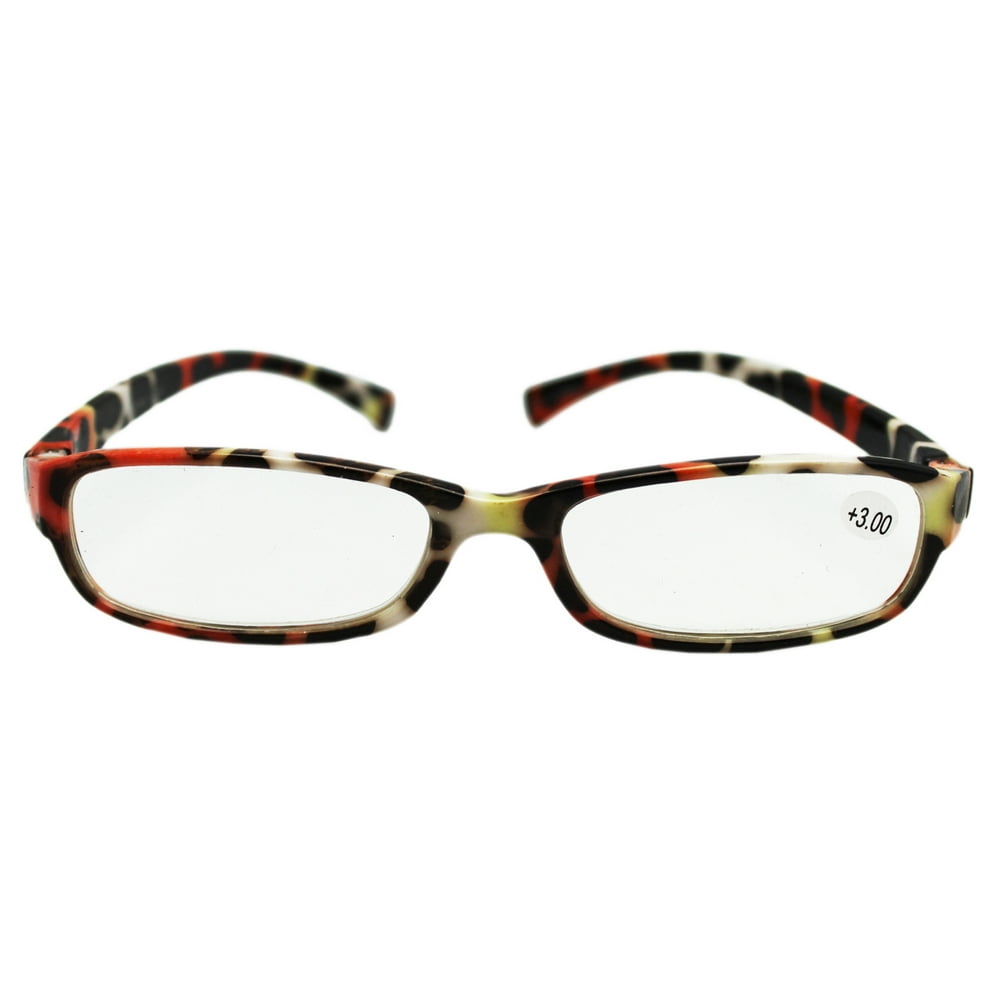 Narrow Lenses Cheetah Spot Frame Reading Glasses (+3.00)