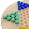 thumbnail image 2 of WE Games Solid Wood Chinese Checkers Board Game Set with Glass Marbles, 11.5 inches, 2 of 8
