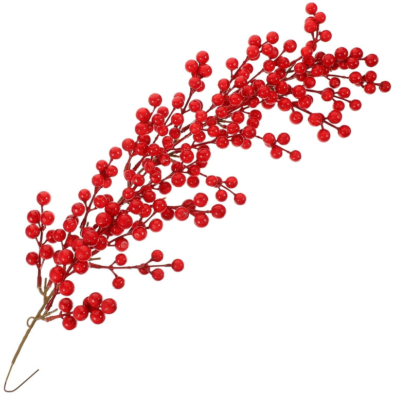 Artificial Berry Stem Christmas Berries Holly Berry Branch For Christmas  Tree