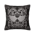 thumbnail image 1 of ZICANCN Death Tribe Skeleton Print Throw Pillow Covers, Bed Couch Sofa Knit Decorative Pillow Covers for Living Room Farmhouse, 18"x18", 1 of 8