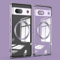 Dteck MagSafe Compatible Google Pixel 7A Case, Slim Plating TPU Bumper Shockproof Crystal Clear Back Cover Lightweight Flexible Protective Phone Shell for Google Pixel 7A,Light Purple