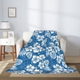 thumbnail image 2 of Sikiie Leaves And Flowers Cozy Flannel Fleece Throw Blanket: Lightweight & Thick for All Seasons - Perfect for Women, Men, & Kids"50"x40", 2 of 6
