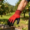 thumbnail image 5 of LIERTOUR Work Gloves, Wear-resistant Nitrile Rubber Coated Safety Gloves for Construction Yard and Gardening Work with Breathable Grip and Oil Resistance, 1 Pair Green, 5 of 5