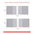 thumbnail image 6 of Light Grey Striped Yoga Towel for Hot Yoga Non Slip, White Simple Neutral Modern Yoga Mat Towel Absorbent Yoga Sweat Towels Microfiber Hot Yoga Blanket for Bikram Pilates 26"x74", 6 of 7