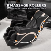 LLappuil Massage Chair, Full Body Zero Gravity Massage Recliner Chair with Heating, Bluetooth Speakers Black