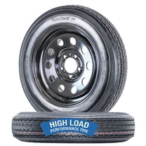 2-Pack Trailer Tires & Rims, 4.80-12 LRB 5 Lug, Galvanized Spoke Wheel ...