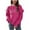 Hot Pink, variant on Herrnalise Women's Knitted Crop Tops Ladies Fashion Casual Pure Color Drop Shoulder Long Sleeve Loose Knitted Sweater Pullover Jumper Sweaters
