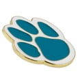 thumbnail image 2 of PinMart's Teal and White Animal Paw Print School Mascot Enamel Lapel Pin, 2 of 3