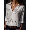 thumbnail image 3 of Blouse en Chiffon Élégante Grande Taille pour Femmes avec Col Rabattu - 2024 Tenue Décontractée et de Travail S-5TG, 3 of 5