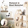 thumbnail image 5 of Demi Bonn 64" Wood Cat Tree Tower for Indoor Cats with Scratching Posts Washable Detachable Cushion, Modern Cat Condo Furniture for Large Cat, Beige, 5 of 7