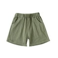 thumbnail image 3 of Fozruso Toddler Boys Girls Soild Sport Shorts Kids Beach Shorts With Pocket Boys Casual Shorts(Green), 3 of 7