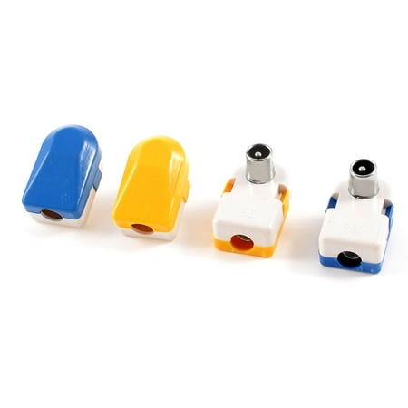 Jack Plastic Housing - Unique Bargains 4 X Plastic Housing CATV TV Jack RF Male Coax Plug Adapters Connector