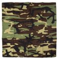 thumbnail image 3 of Styled Basics Green Camouflage Bandana, Unisex, Adults,100% Cotton, 22" x 22", 3 of 8