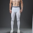 thumbnail image 6 of cfhntfmh Men's Pants Soft Stretch High Waisted Athletic Leggings Comfy Workout Yoga Base Layer Bottoms, 6 of 7