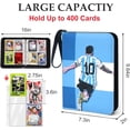 thumbnail image 3 of 4 Pocket Football Card Binder, 400 Pocket Trading Card Binder, Birthday Gifts for Sport Fans and Collectors, Blue, 3 of 6