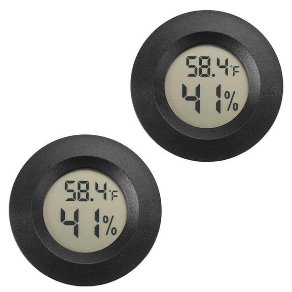 HX-CQHY Mini Hygrometer Thermometer Digital Humidity Meter, Indoor/Outdoor, 2 Pack