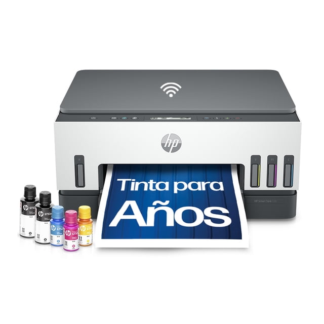 HP Impresora Multifuncional Smart Tank 720 Tinta Continua Color Wi-Fi Dúplex (Doble Cara) Automático Funciones de Impresión Copiado Escaneo Garantía Hasta 2 años* (6UU46A)