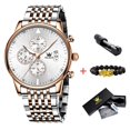 thumbnail image 1 of OLEVS Quartz Watch for Men 42MM Multifunction Chronograph Pilot Watch Luminous Waterproof Stainless Steel Auto Date Wristwatch, 1 of 2