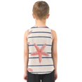 thumbnail image 3 of Starfishes with Blue Stripes Retro Style Vest Undershirt Tank Top Sleeveless Quick Dry 9-10Y, 3 of 7