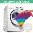 thumbnail image 6 of Colorful Rainbow Tie Dye Spiral Pattern Square Tablecloth,Waterproof Square Table Cover,Wipeable Spillproof Washable Table Cover for Home Kitchen Party Decor 42"X42"(107x107cm), 6 of 6