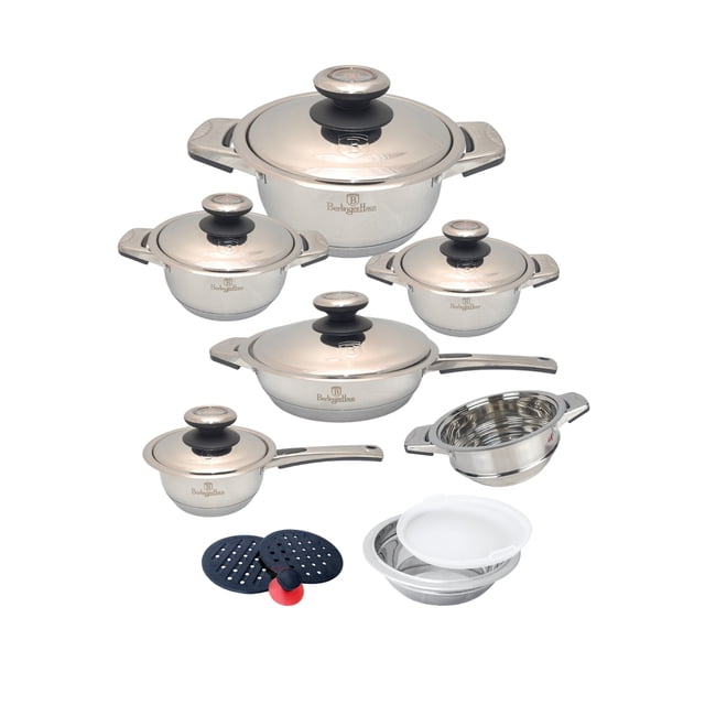 Batería de Cocina Berlinger Haus 16 Pzs Acero Inoxidable Quirúrgico 18/10 BH-16