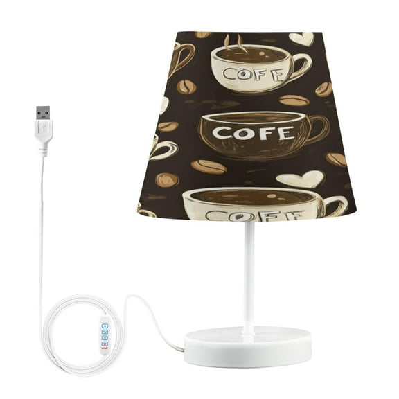 BZSMCE Table Lamp Creative Coffee Moments Pattern Simple Pattern Night Light