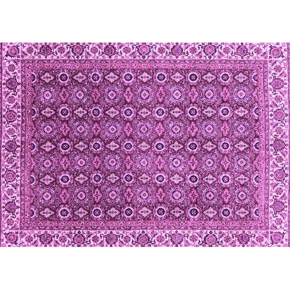 Ahgly Company Indoor Rectangle Abstract Purple Modern Area Rugs, 7' x 9'