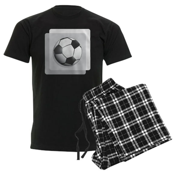 CafePress - Soccer Ball Men's Dark Pajamas - Men's Dark Loose Fit Cotton Pajama Set