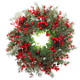 thumbnail image 3 of Holly Christmas Wreath Artificial Garland Door Trim Xmas Hanging Pendant Man Decorations Heart, 3 of 5