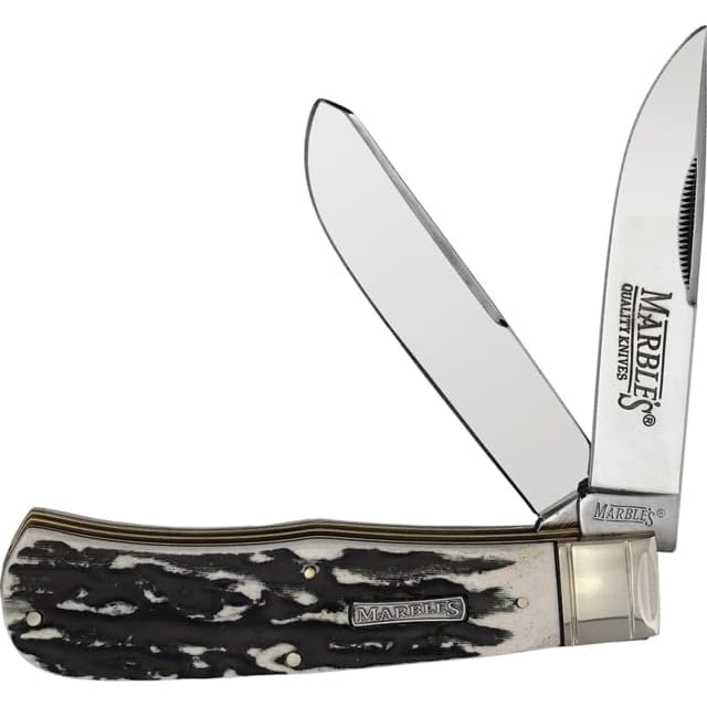 Navaja de bolsillo Marbles Jumbo Trapper Black Stag KB222/MR471