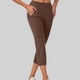 thumbnail image 2 of Pantalones de yoga para mujer, leggings acampanados de cintura alta con bolsillos, poliéster y spandex elásticos en 4 direcciones, para entrenamiento y ropa informal, 2 of 6
