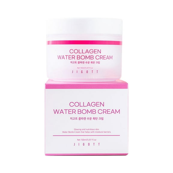 Jigott Collagen Water Bomb Cream, Glowing and Nutritious Skin, Moisturizer, Hydration, Moist Skin, Firm Skin, 5.07 fl. oz. (150ml)